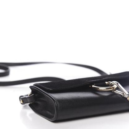 Chloe Suede Calfskin Mini Faye Shoulder Bag Black 7 of 9