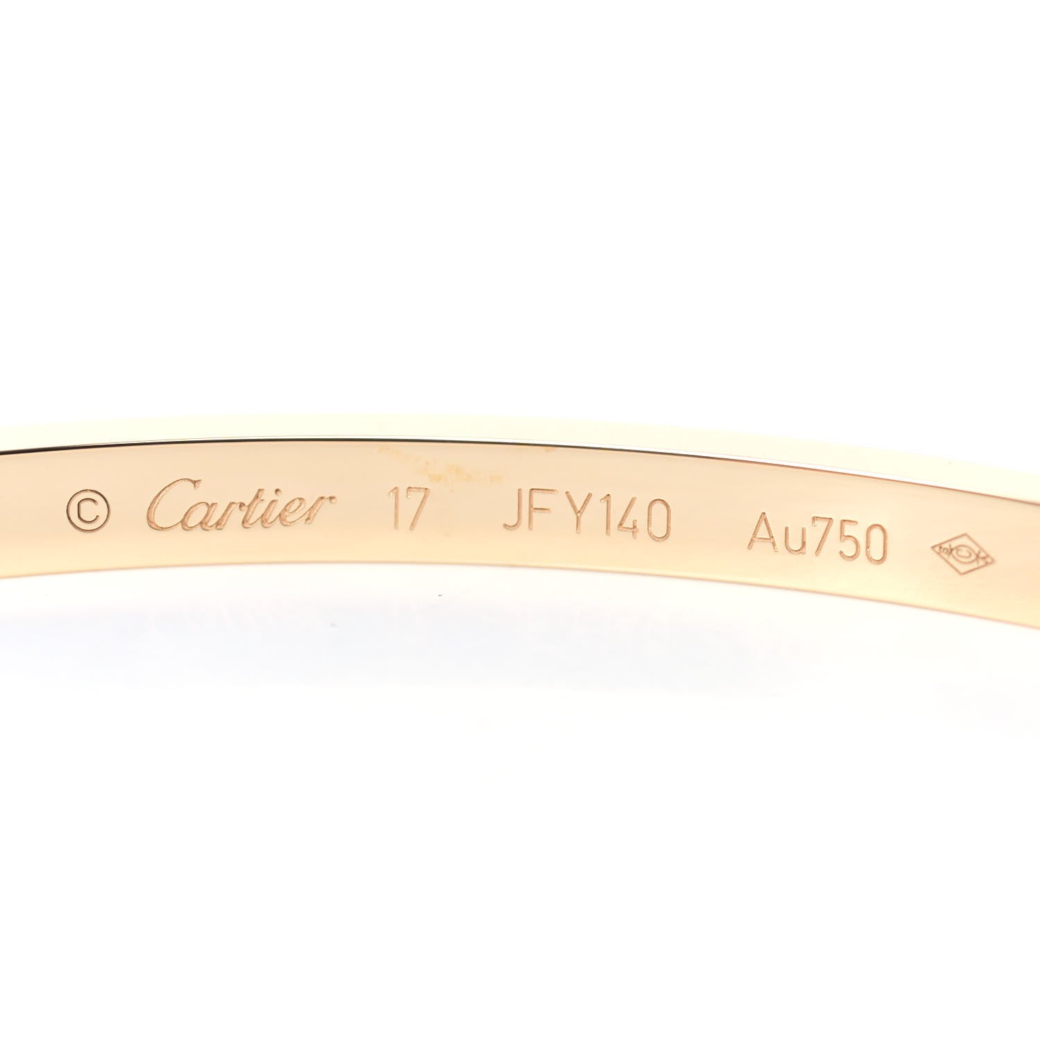 Cartier 18K Yellow Gold Small LOVE Bracelet 17 4 of 5