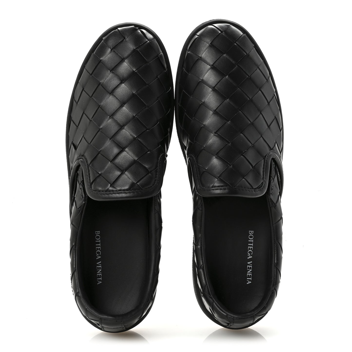 Nappa Intrecciato Mens Sawyer Slip On Sneakers 42 Black