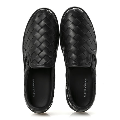 Bottega Veneta Nappa Intrecciato Mens Sawyer Slip On Sneakers 42 Black 2 of 9