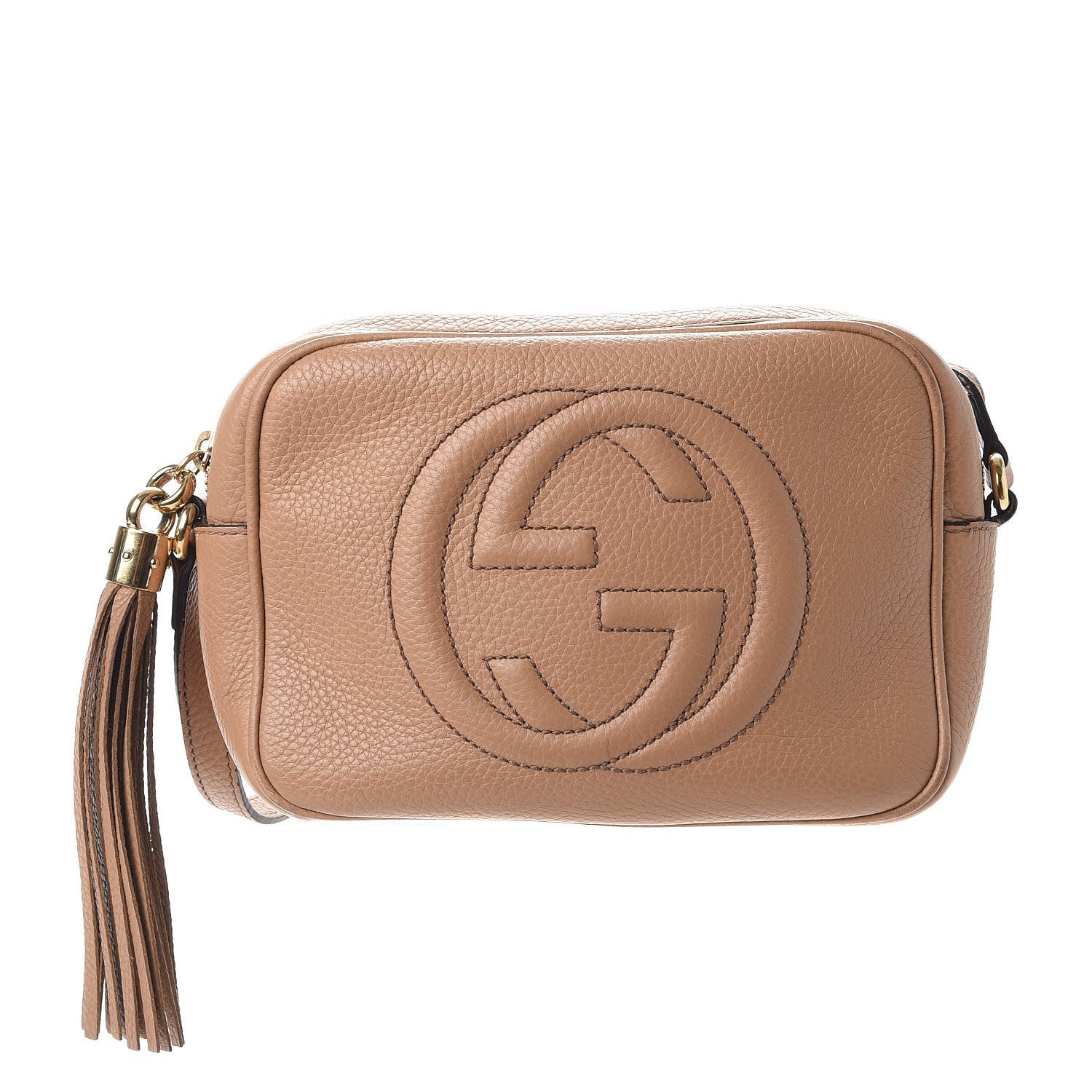 Gucci Pebbled Calfskin Small Soho Disco Bag Camelia 1 of 20