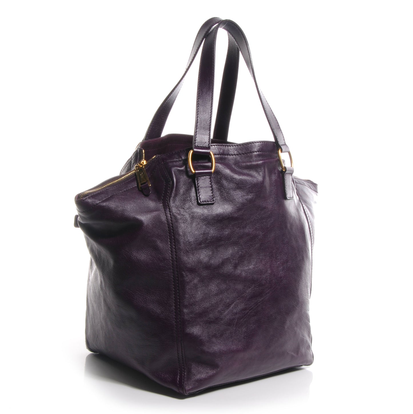 Leather Medium Downtown Tote Violet