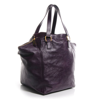 Saint Laurent Leather Medium Downtown Tote Violet 3 of 9