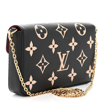 Louis Vuitton Empreinte Monogram Giant Felicie Pochette Black Beige 4 of 11