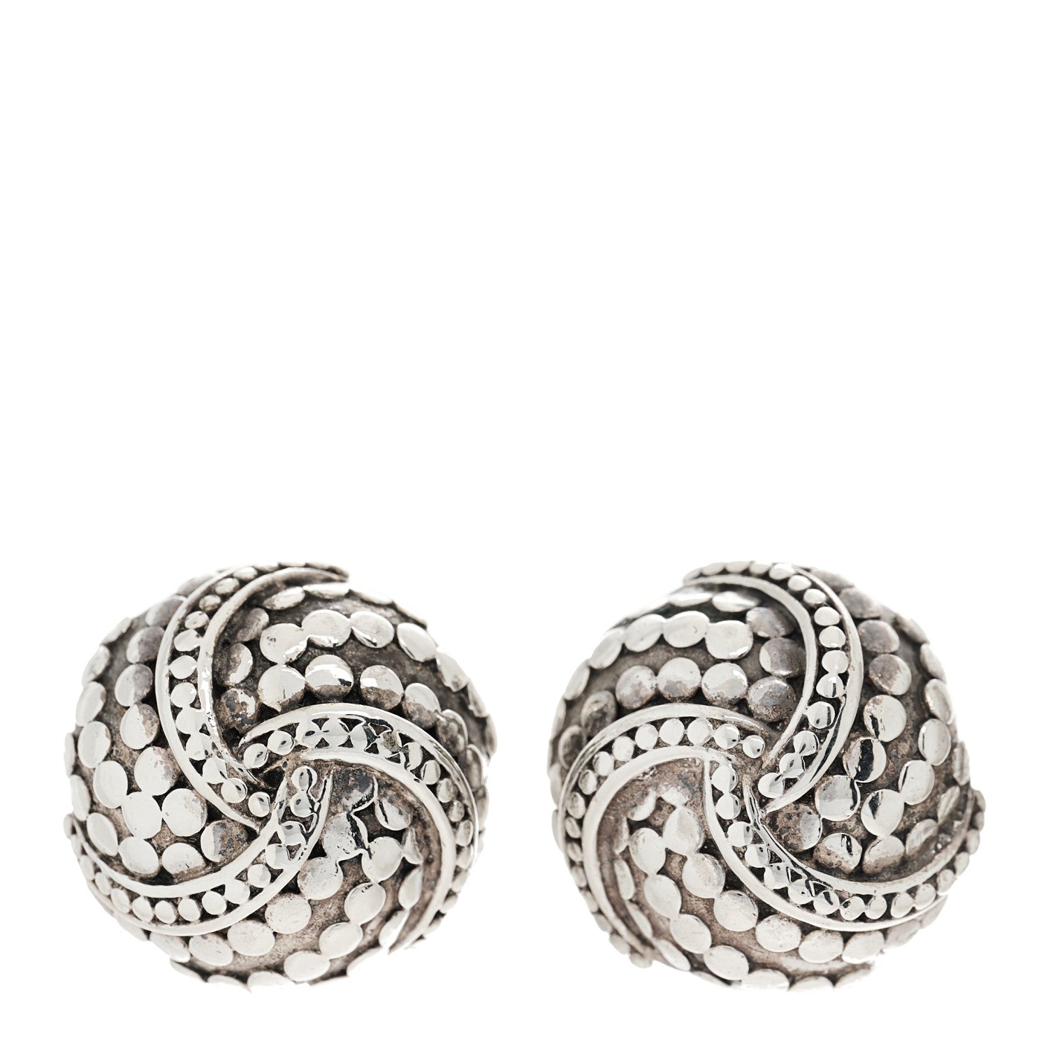 John Hardy Sterling Silver Dot Knot Earrings 1 of 4