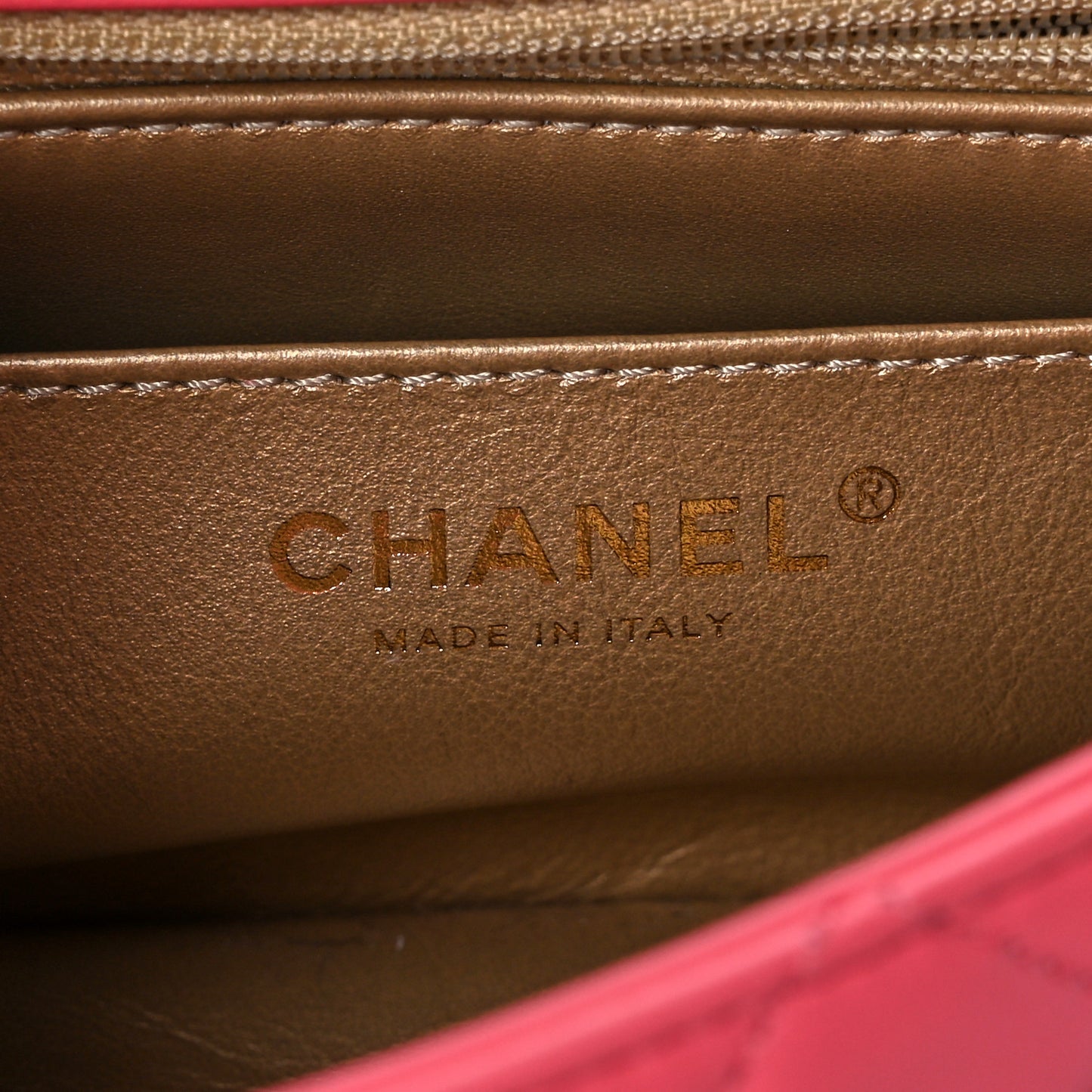 Lambskin Quilted Mini Rectangular Pearl Crush Flap Pink