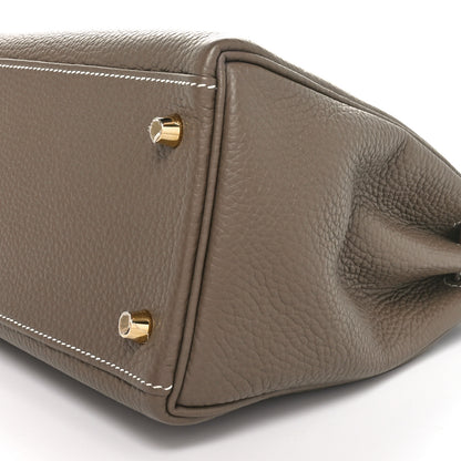 Hermes Taurillon Clemence Kelly Retourne 28 Etoupe 10 of 11