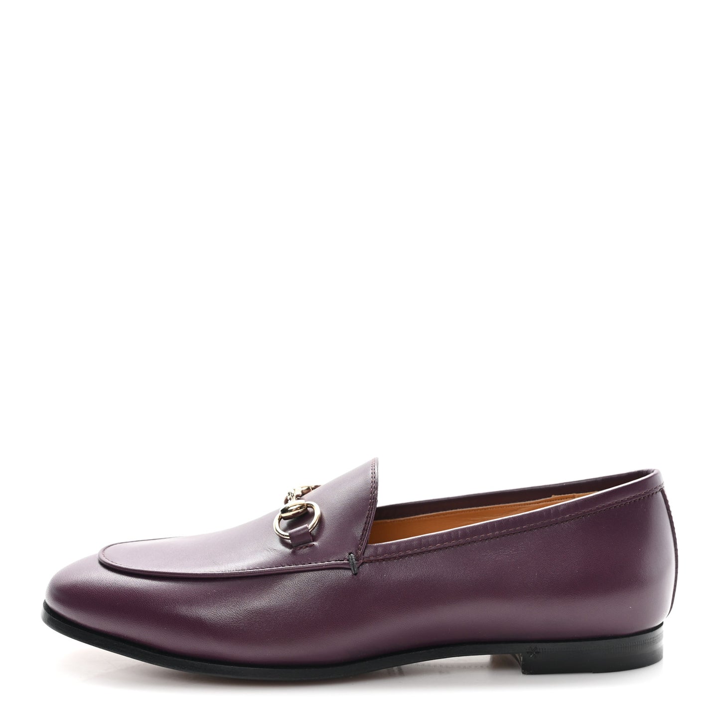 Real Betis Glamour Calfskin Womens Jordaan Horsebit Loafers 37 Shiny Vineyard