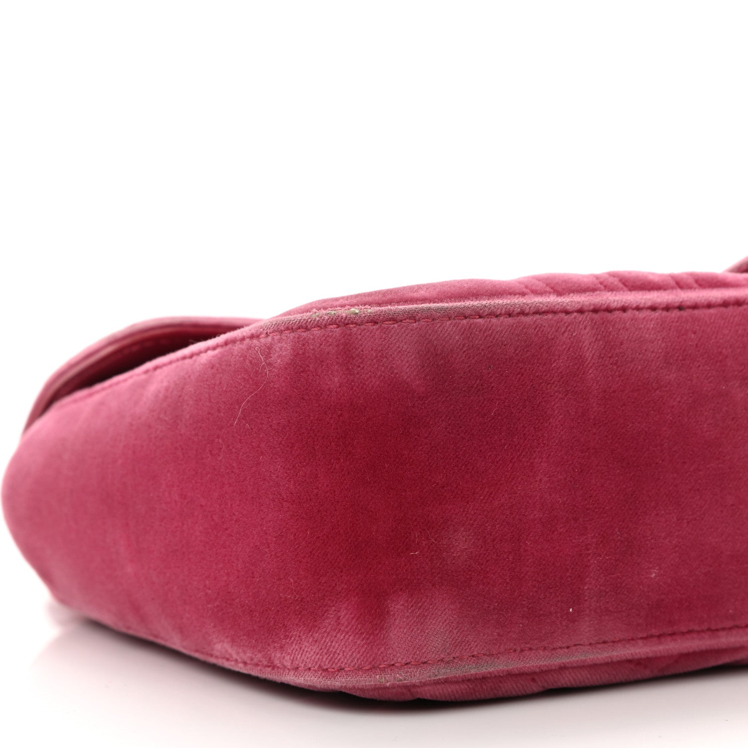Gucci Velvet Matelasse Small GG Marmont Shoulder Bag Light Raspberry Rose 9 of 11