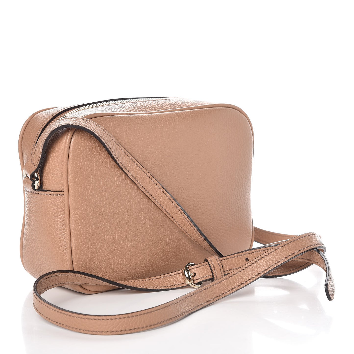 Pebbled Calfskin Small Soho Disco Bag Rose Beige