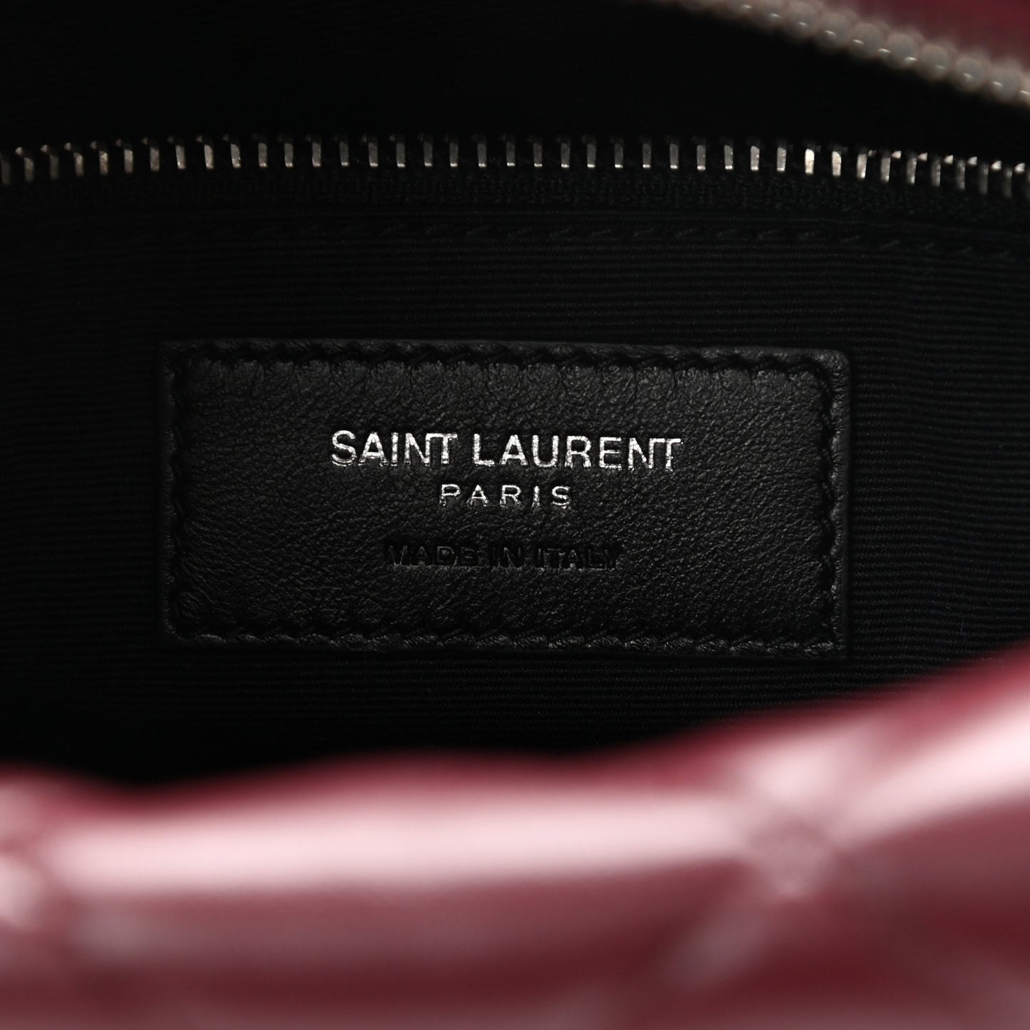 Calfskin Y Quilted Monogram Small Loulou Bowling Bag Rouge Legion