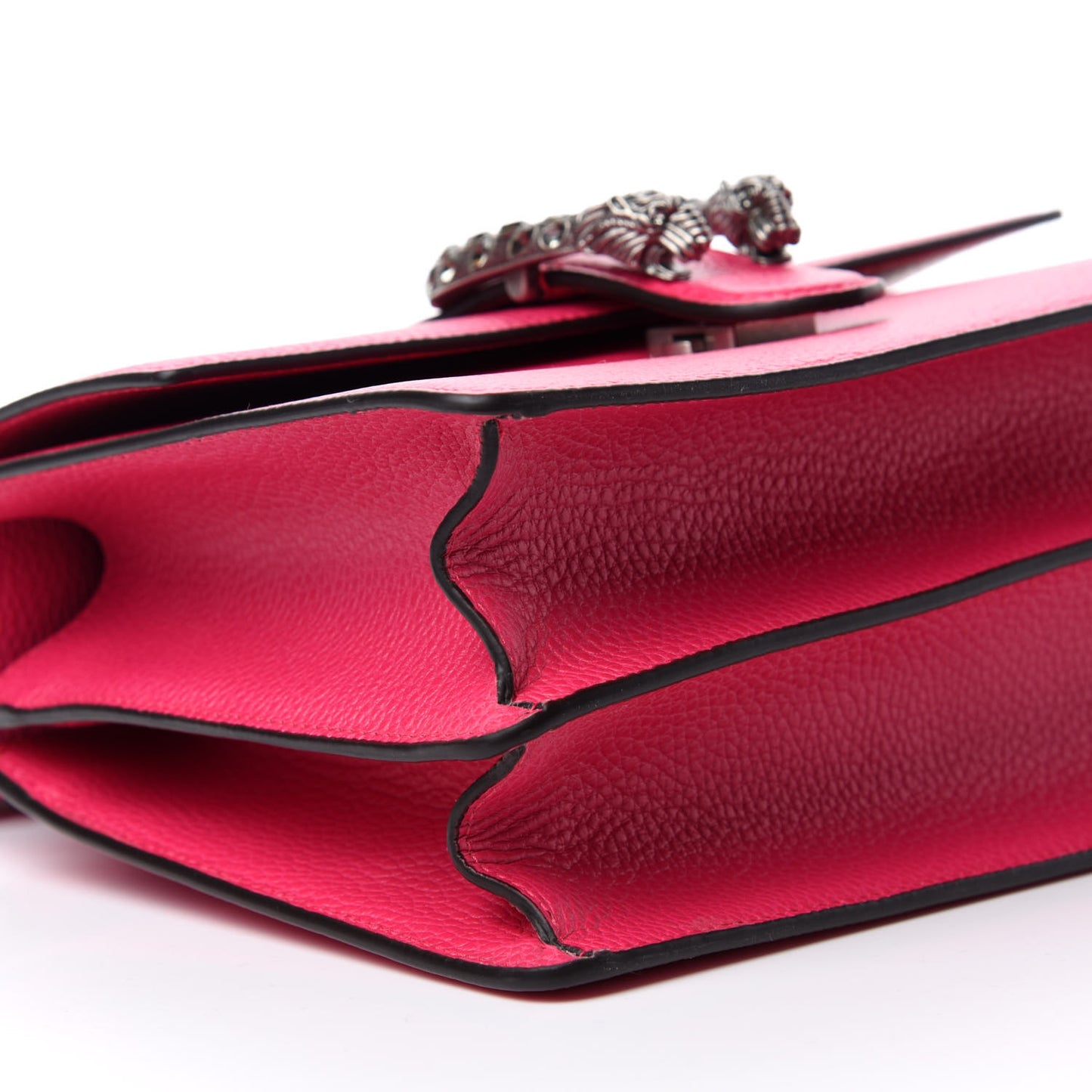 Dollar Calfskin Crystal Web Medium Dionysus Bamboo Top Handle Bag Box Pink Black Diamond