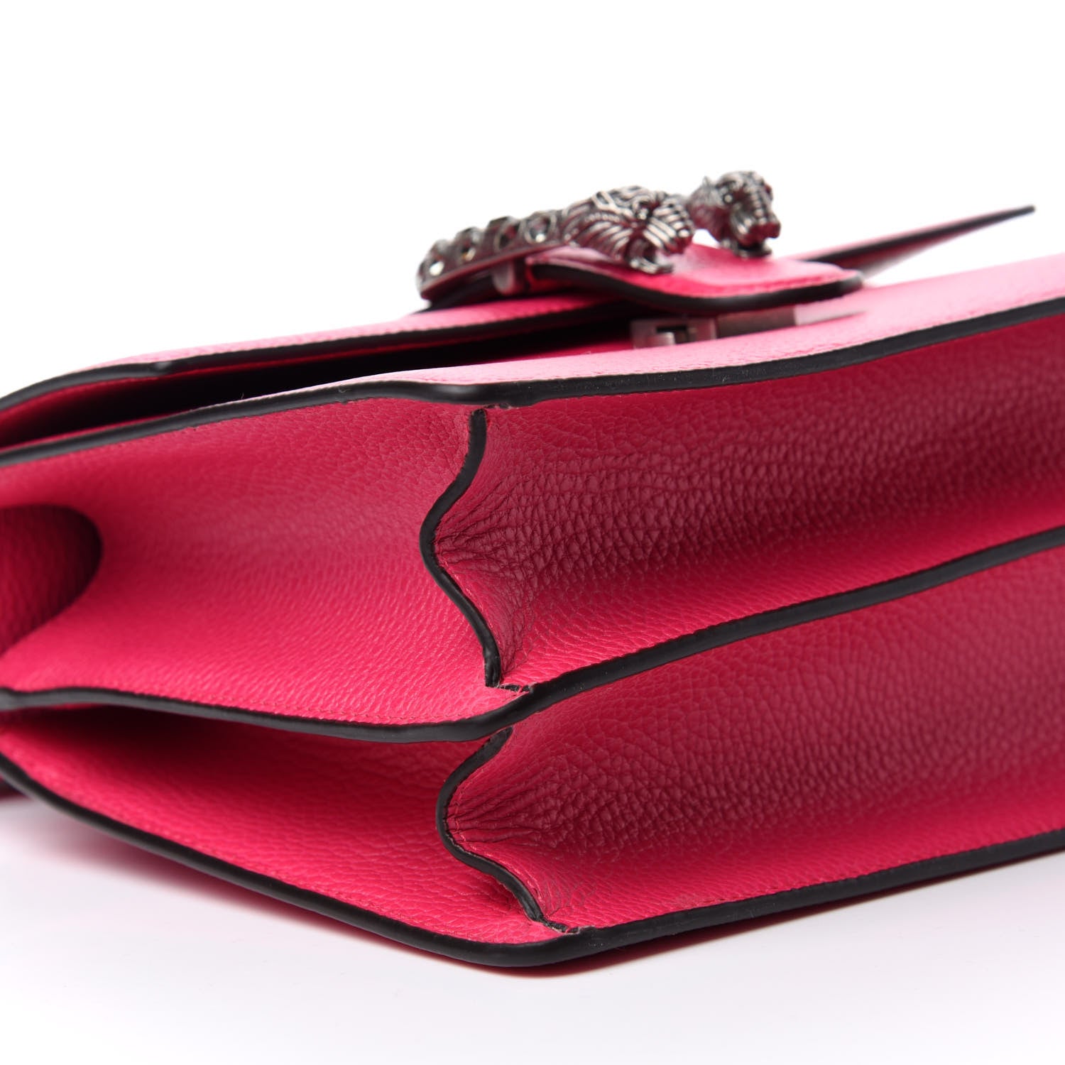 Gucci Dollar Calfskin Crystal Web Medium Dionysus Bamboo Top Handle Bag Box Pink Black Diamond 7 of 13