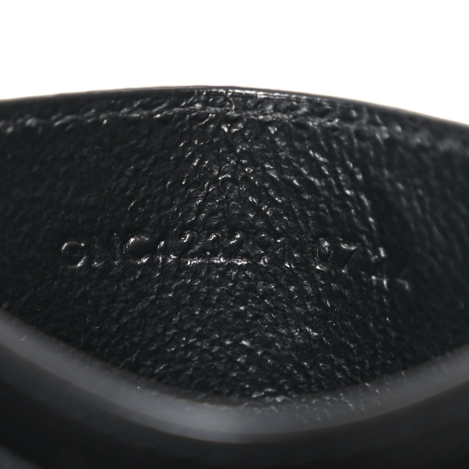 Saint Laurent Grain De Poudre Matelasse Chevron Monogram Credit Card Case Black 7 of 7