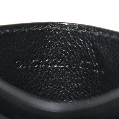Saint Laurent Grain De Poudre Matelasse Chevron Monogram Credit Card Case Black 7 of 7