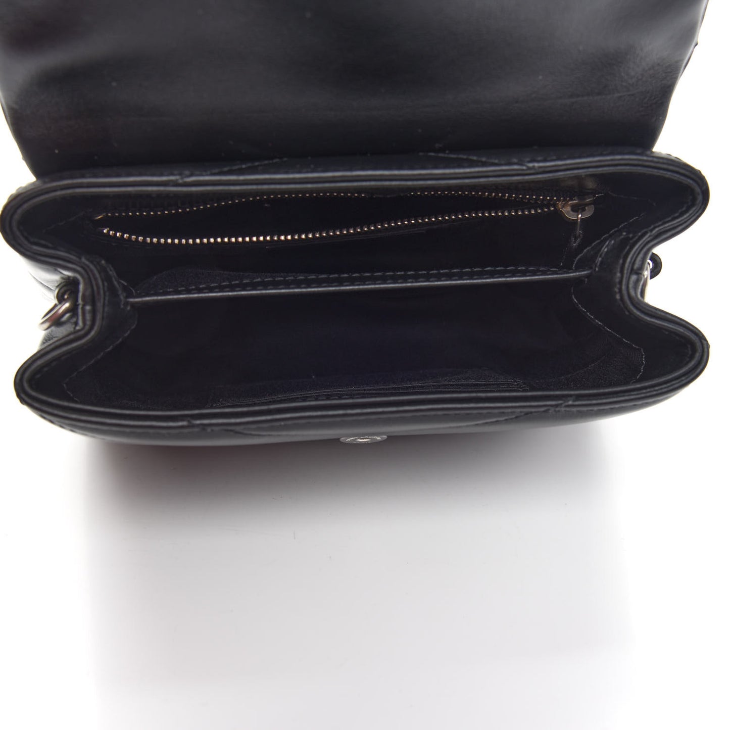 Calfskin Y Quilted Monogram Toy Loulou Crossbody Bag Black