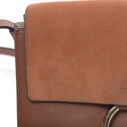 Chloe Suede Calfskin Small Faye Shoulder Bag Tobacco 9 of 14