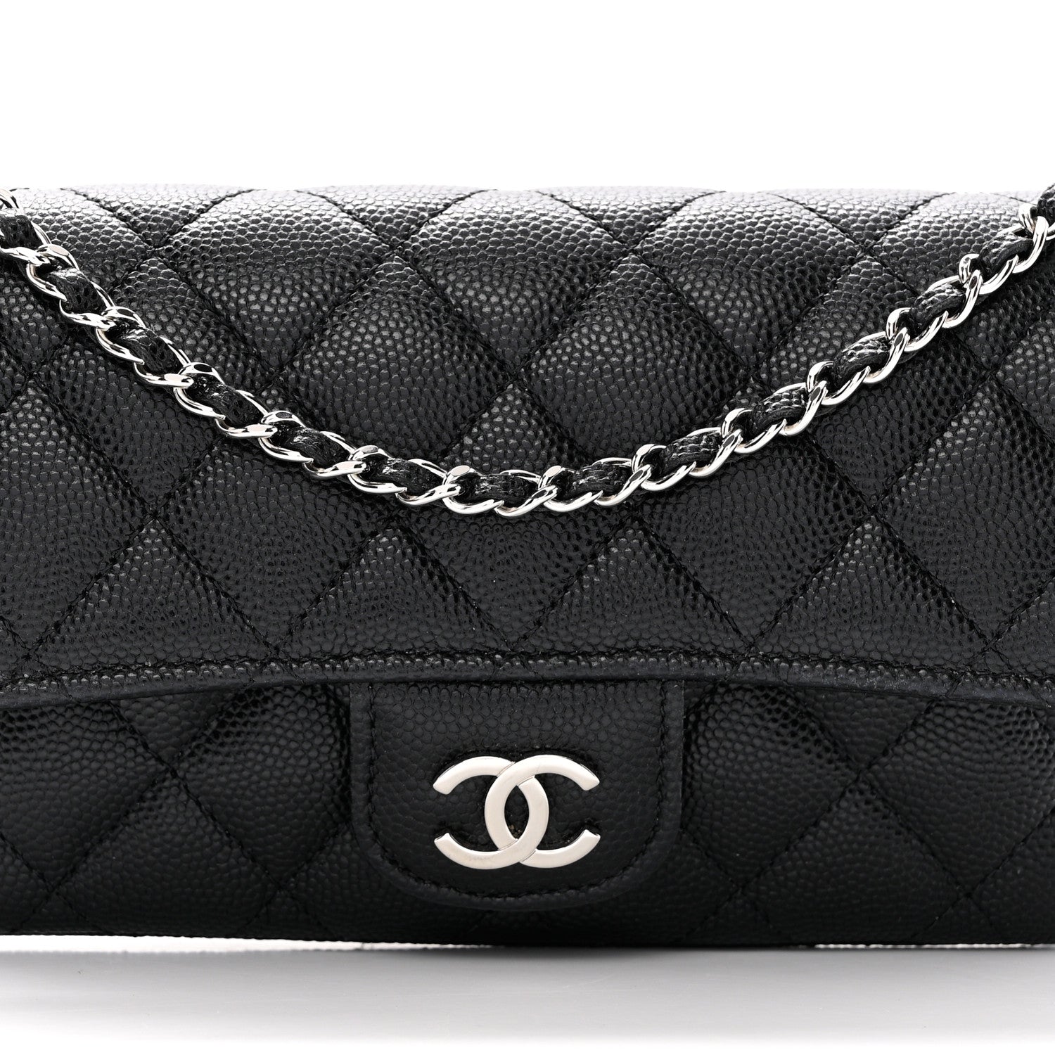 Chanel Caviar Quilted Glasses Case With Chain Black 9 of 12