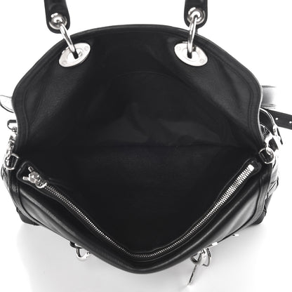 Christian Dior Lambskin Cannage Medium Granville Tote Black 7 of 19