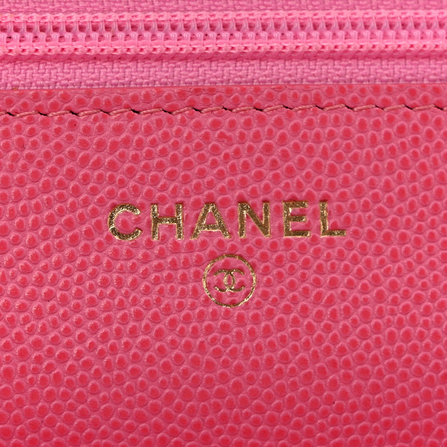 Chanel Caviar Quilted Wallet on Chain WOC Pink 6 of 14