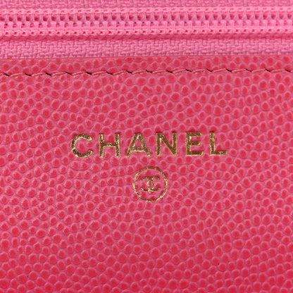 Chanel Caviar Quilted Wallet on Chain WOC Pink 6 of 14