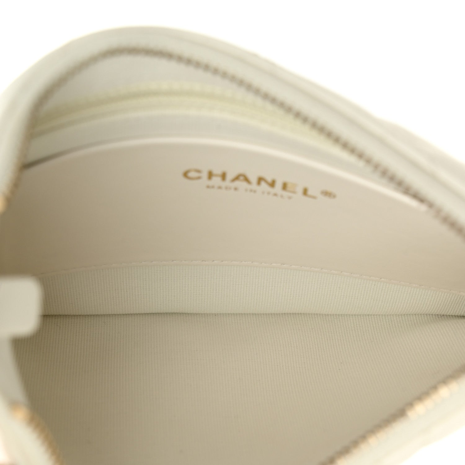 Chanel Shiny Crumpled Lambskin Quilted Trendy Chain Around Hobo White 5 of 12
