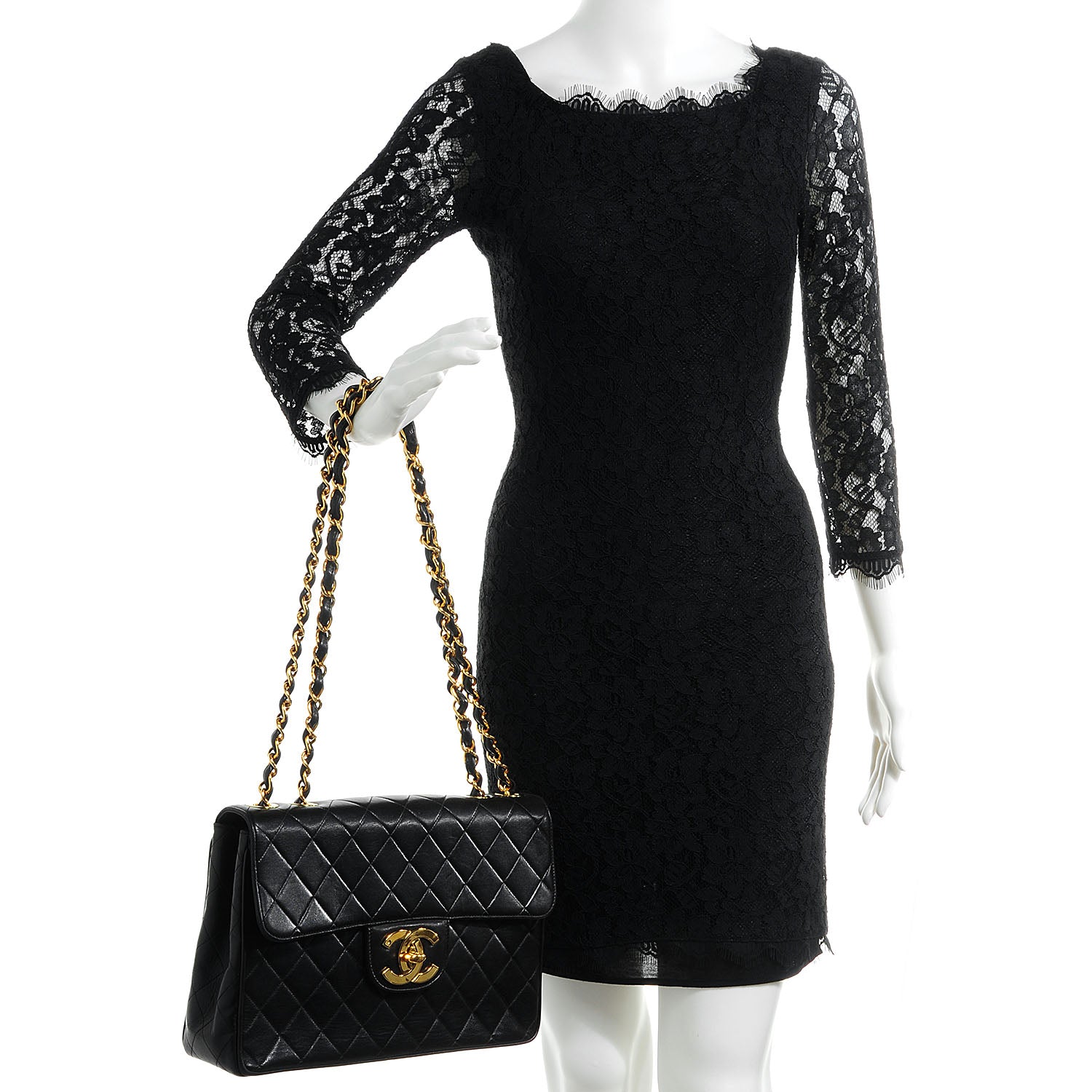 Chanel Lambskin Jumbo Flap Black 2 of 10