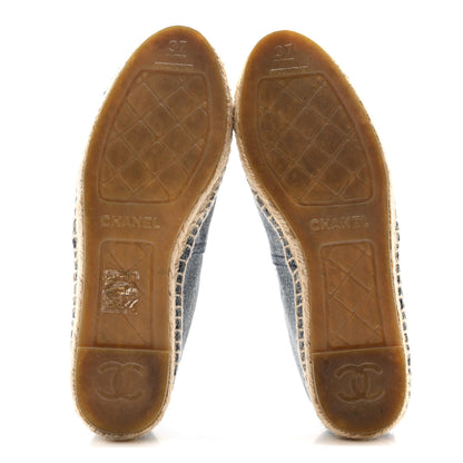 Chanel Denim CC Espadrilles 37 Blue Black 6 of 12