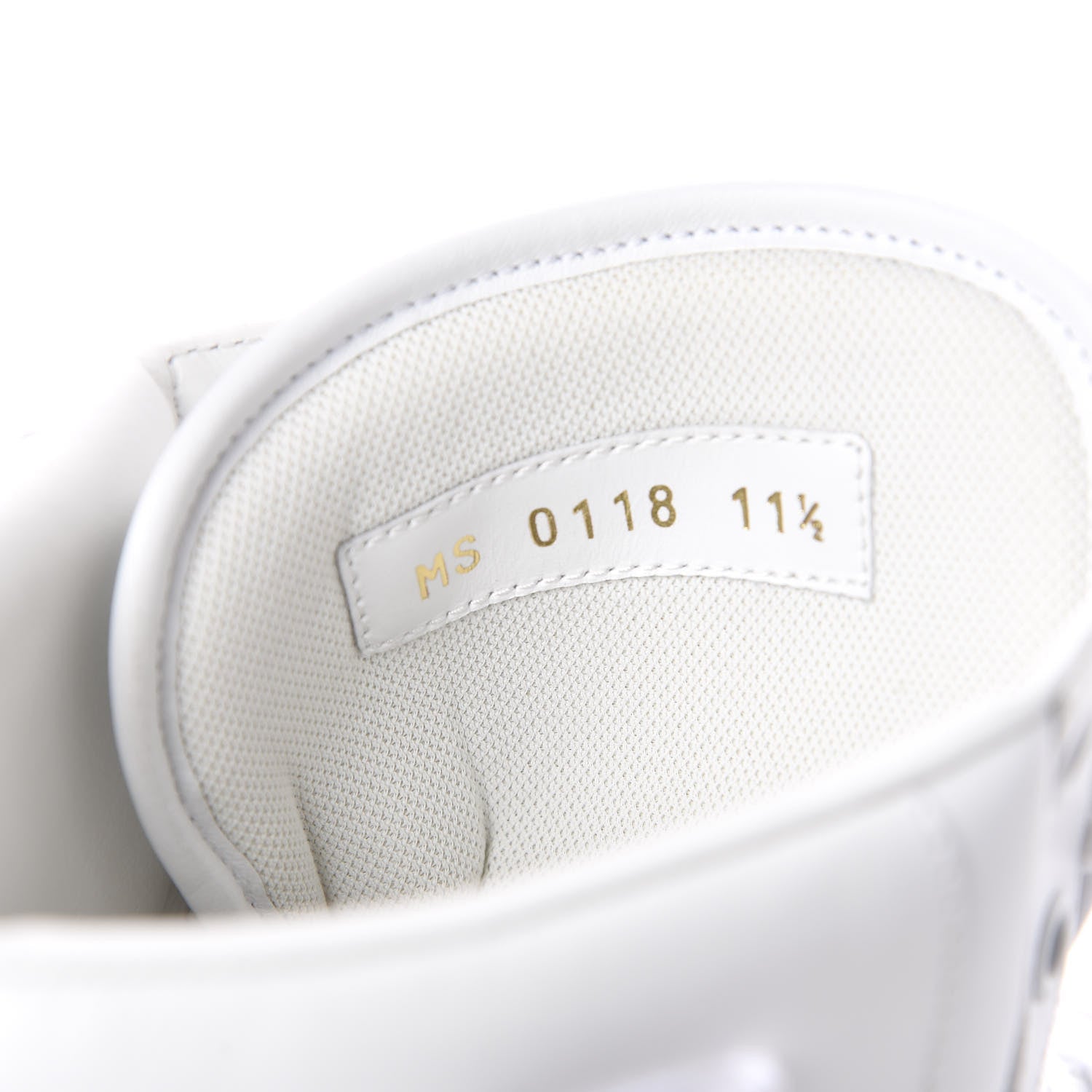 Louis Vuitton Calfskin Monogram Denim Rivoli High Top Sneakers 11.5 White 8 of 10