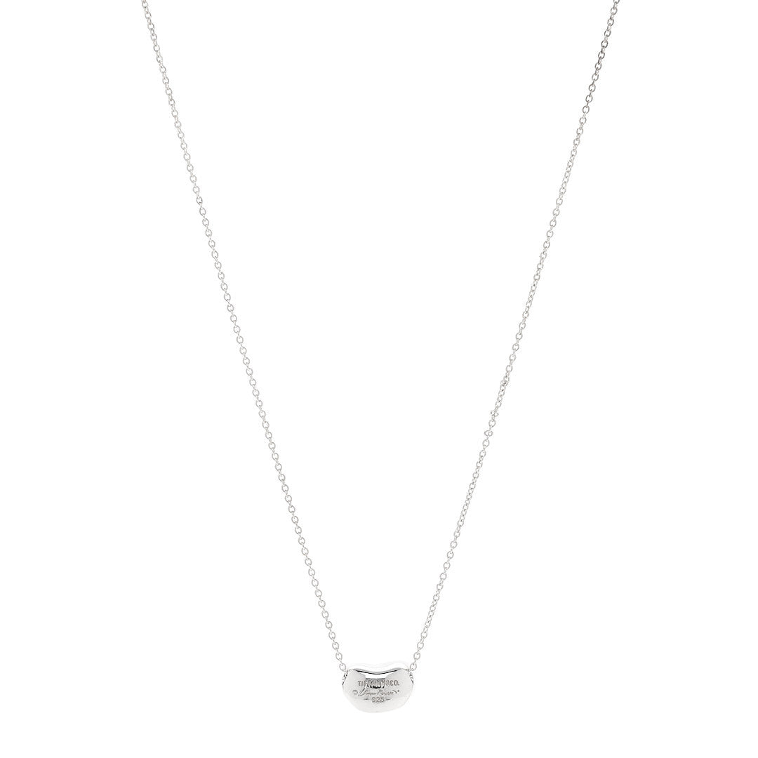 Sterling Silver Elsa Peretti 11mm Bean Pendant Necklace