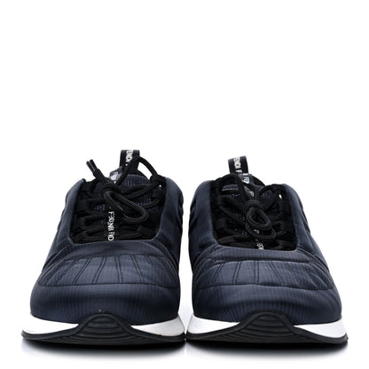 Fendi Nylon Womens FFreedom Sneakers 41 Blue Scuro Black White 2 of 9