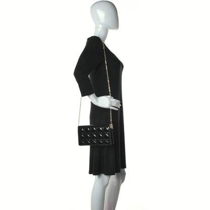 Christian Dior Patent Cannage Lady Dior Chain Wallet Black 2 of 11