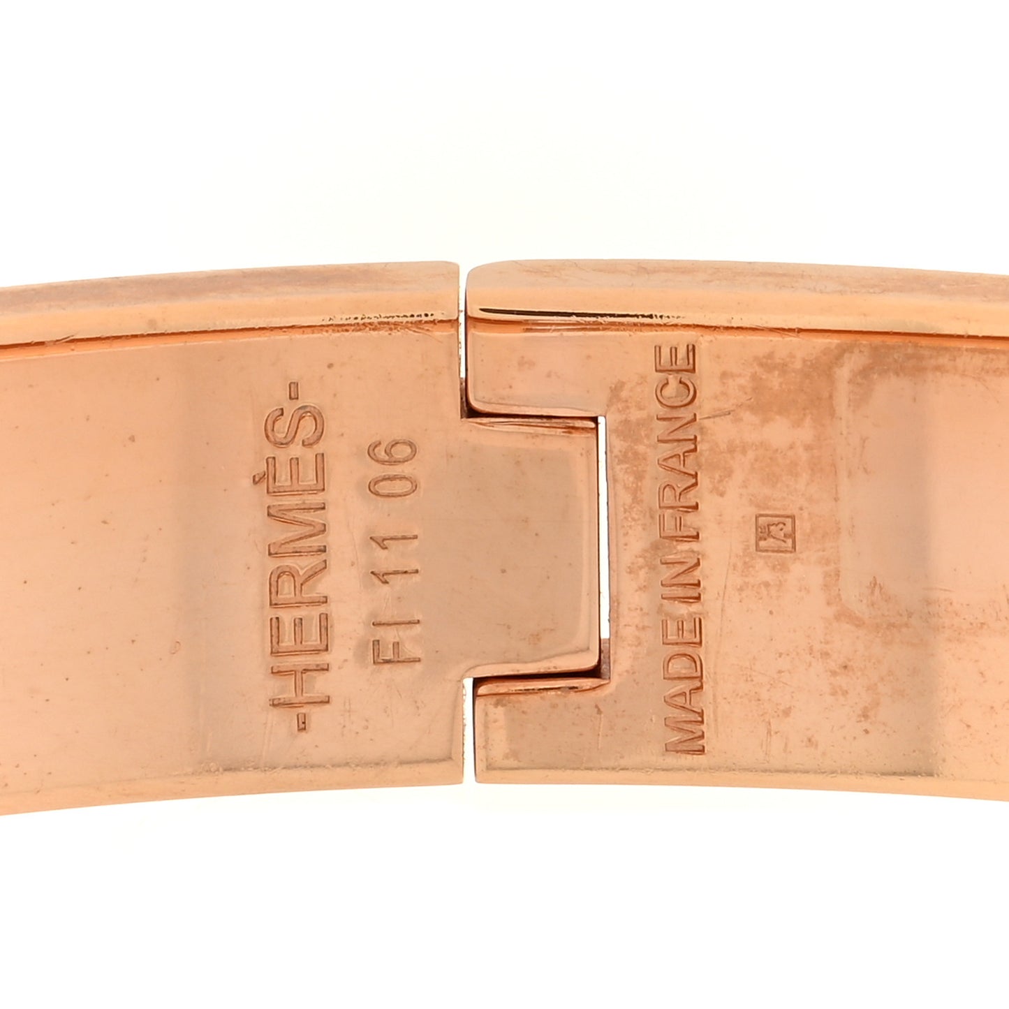 Enamel Narrow Clic Clac H Bracelet GM White