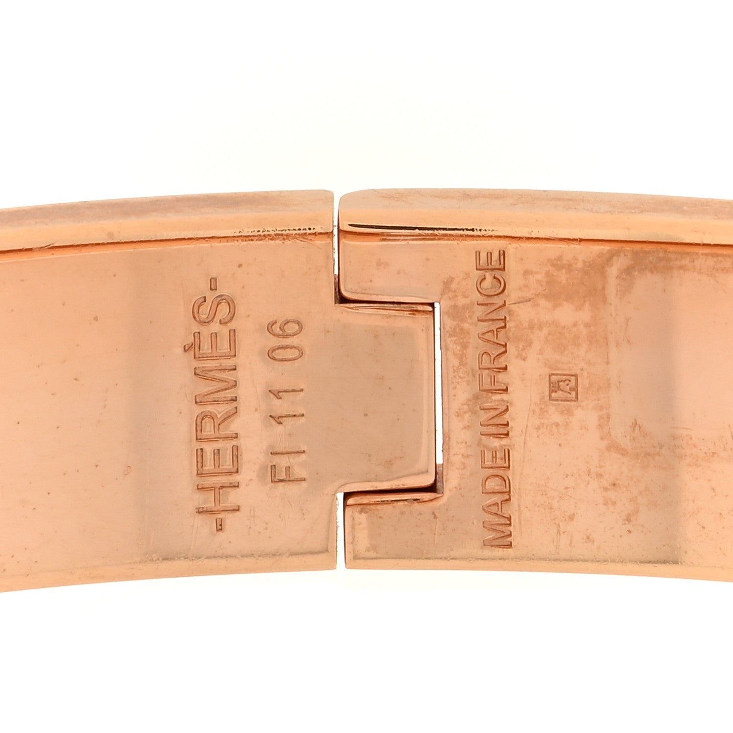 Hermes Enamel Narrow Clic Clac H Bracelet GM White 4 of 4
