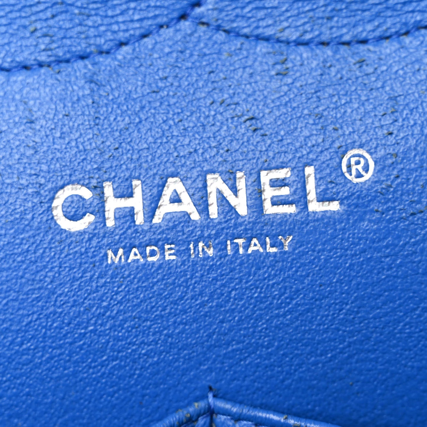 Caviar Quilted Jumbo Double Flap Blue