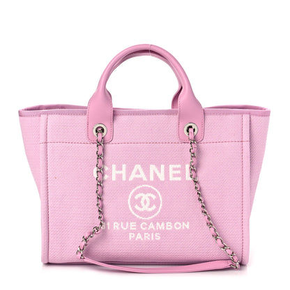 Chanel Mixed Fibers Small Deauville Tote Pink 3 of 10