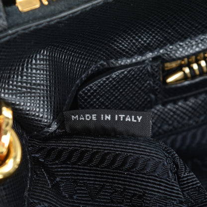 Prada Saffiano Small Galleria Double Zip Tote Black 7 of 8