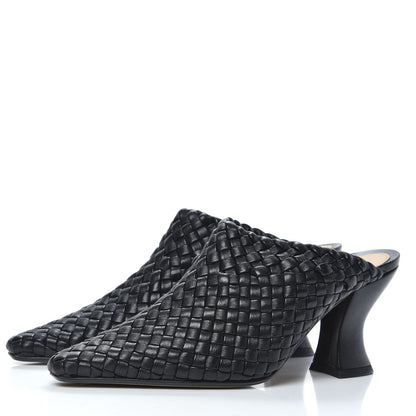Bottega Veneta Nappa Intrecciato Almond Mules 36.5 Black 3 of 8