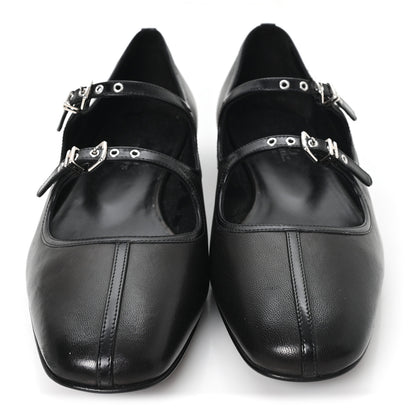 Hermes Nappa Toscan Calfskin Lilia Ballet Flats 38 Black 3 of 10
