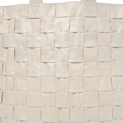 Bottega Veneta Calfskin Maxi Intrecciato Cassette Tote White 10 of 15