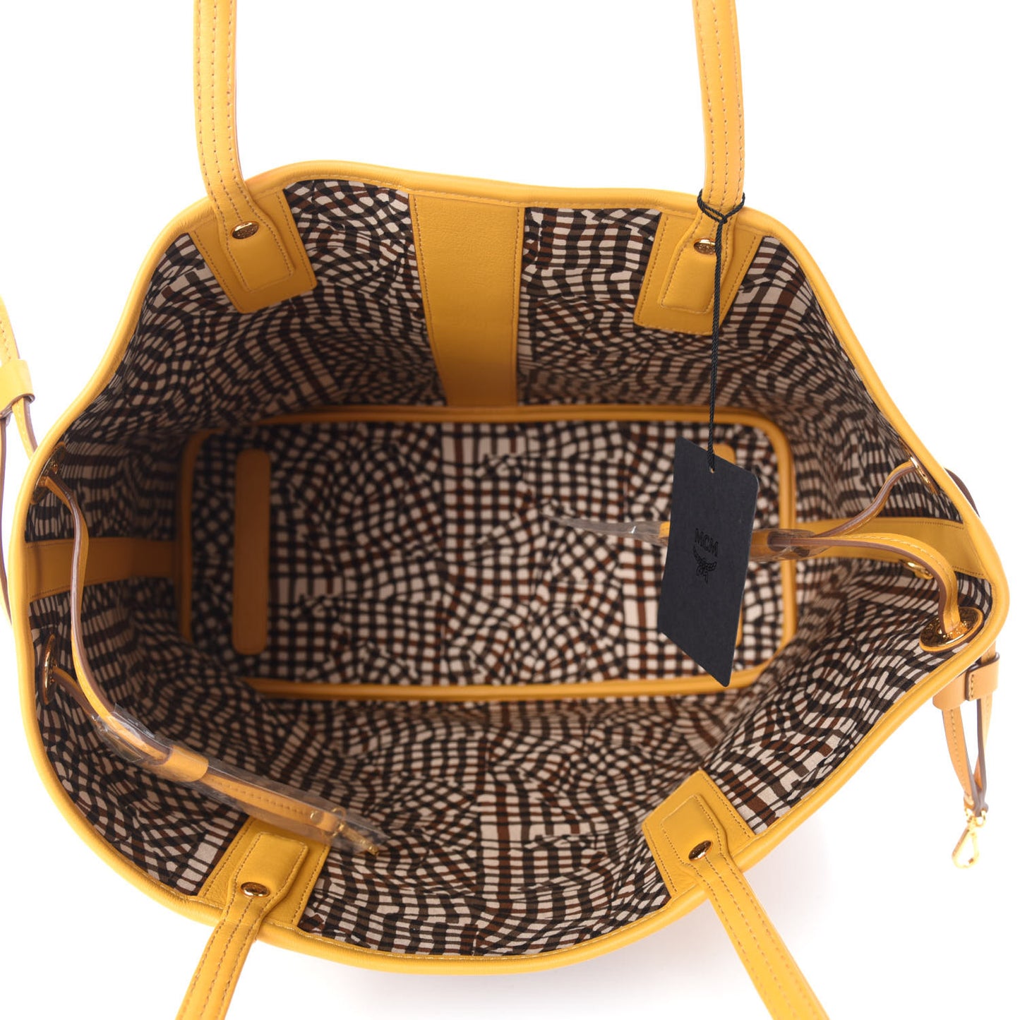 Visetos Medium Liz Reversible Shopper Tote Cognac Yellow
