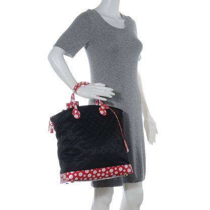 Louis Vuitton Nylon Monogram Kusama Infinity Dots Vertical Lockit Black Red 2 of 7