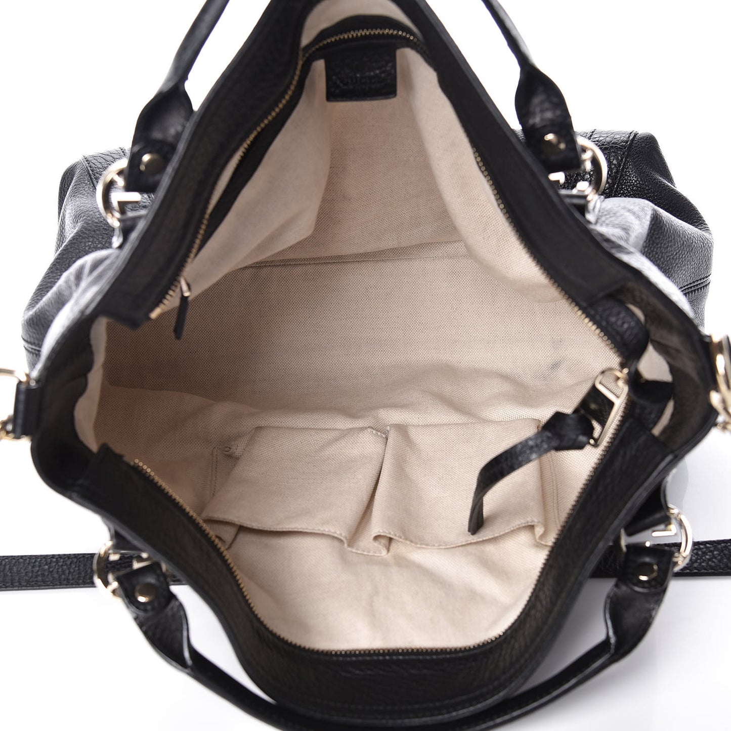 Cellarius Calfskin Medium Miss GG Top Handle Bag Black