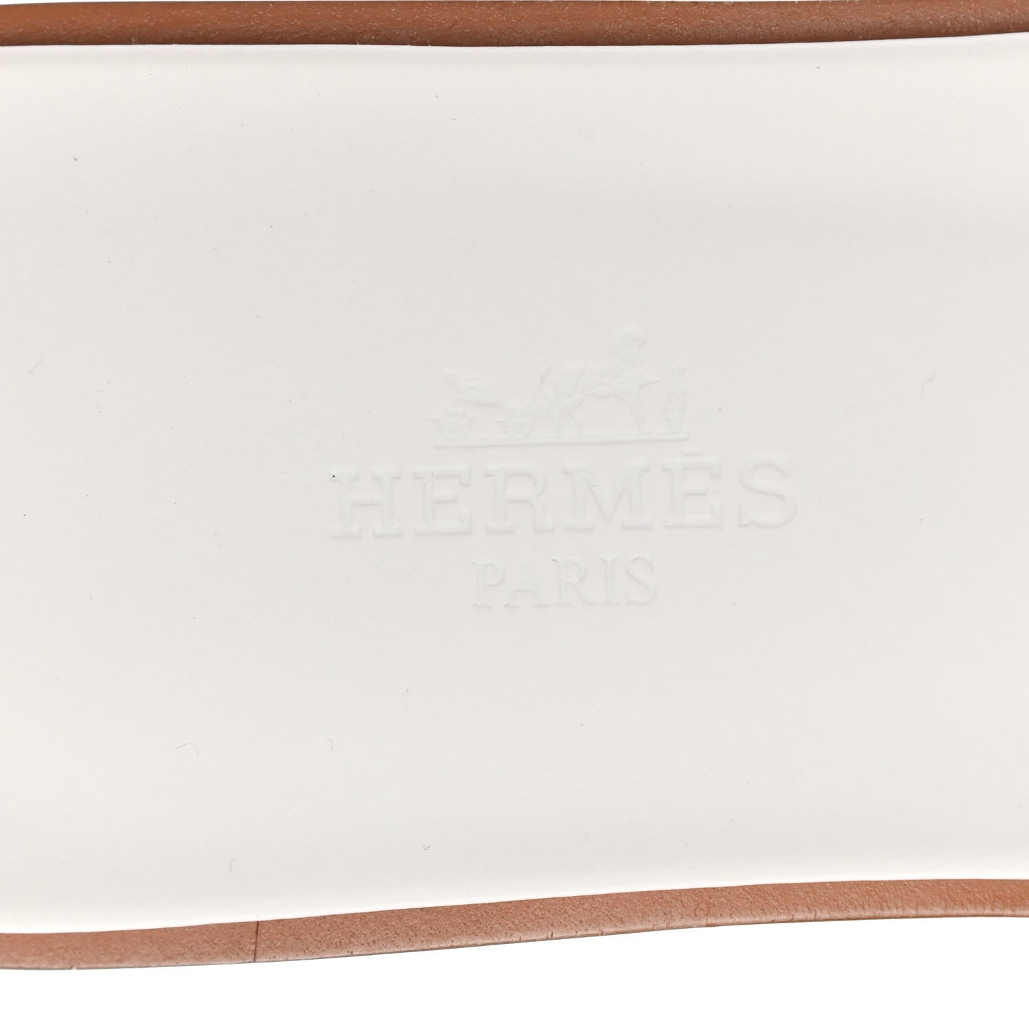 Hermes Box Calfskin Oran Sandals 38 White 7 of 9