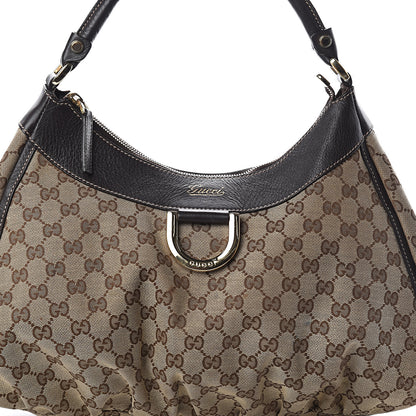 Gucci Monogram Large D Gold Hobo Dark Brown 6 of 8