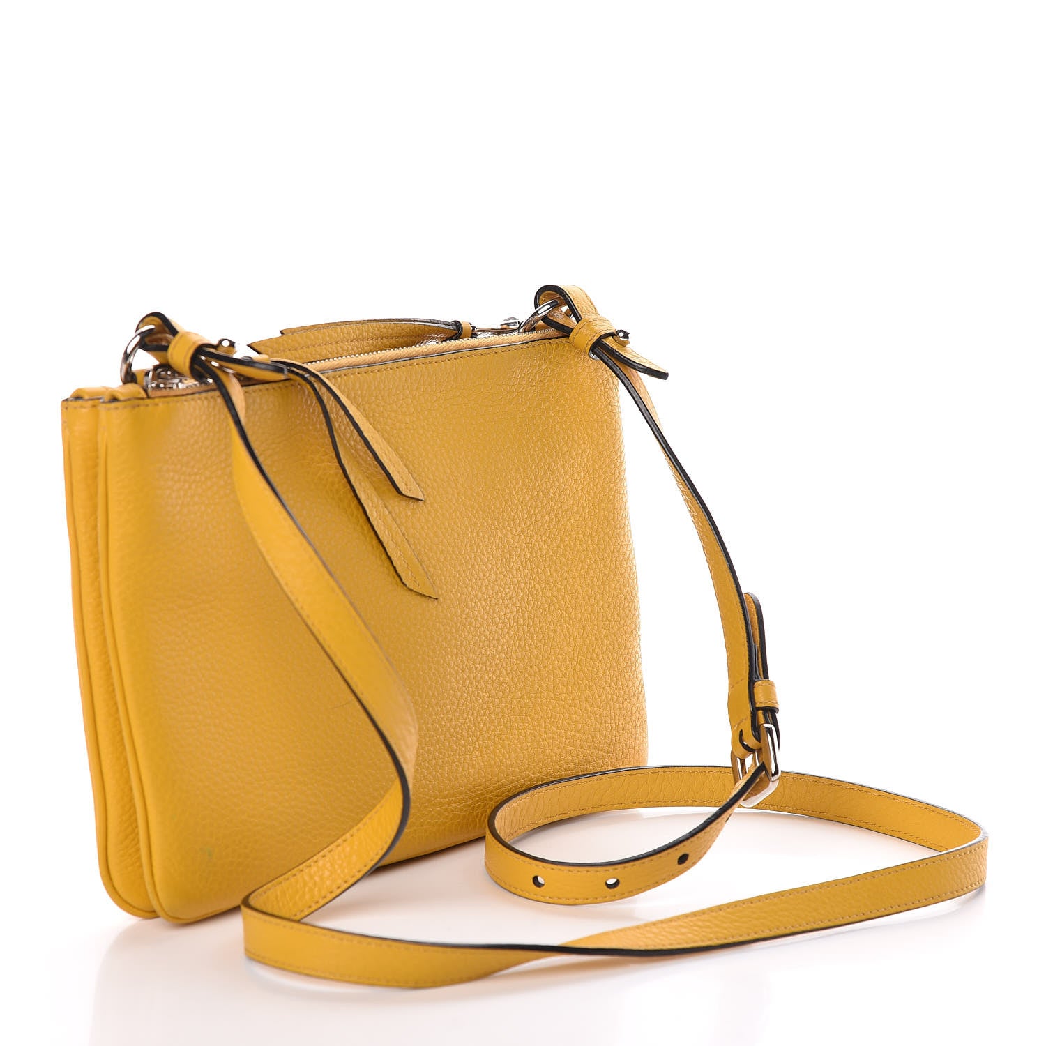 Prada Vitello Phenix Double Zip Crossbody Bag Soleil 3 of 9