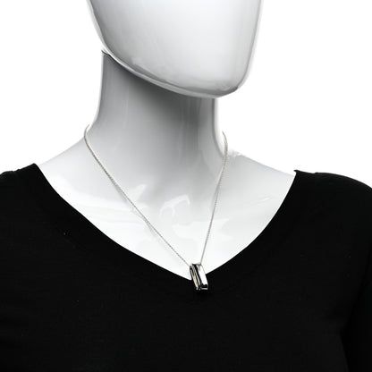 Tiffany Sterling Silver 1837 Oval Loop Pendant Necklace 2 of 4