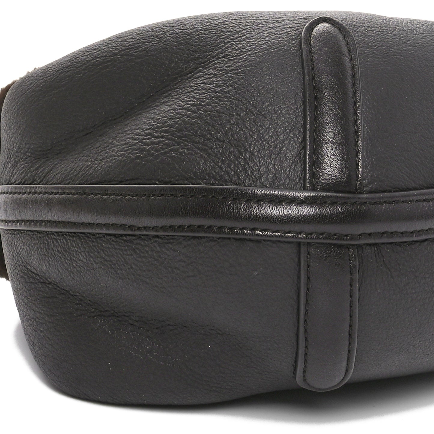 Calfskin Shearling Aviator Mini Jodie Dark Brown Fondant