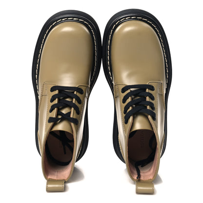 Bottega Veneta Calfskin Bounce Lace Up Ankle Boots All 37 Spice Black 2 of 9