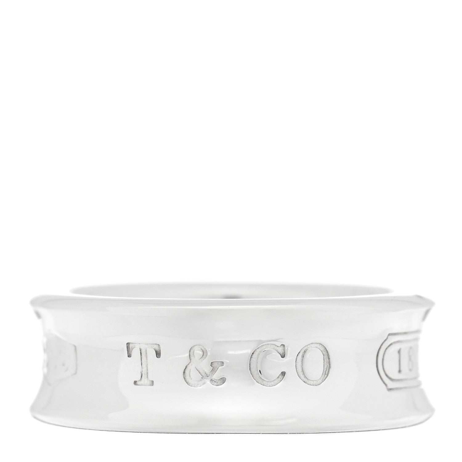 Tiffany Sterling Silver 1837 Band Ring 52 6 1 of 4